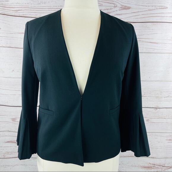Banana Republic black jacket pleated bell sleeve - Picture 1 of 11